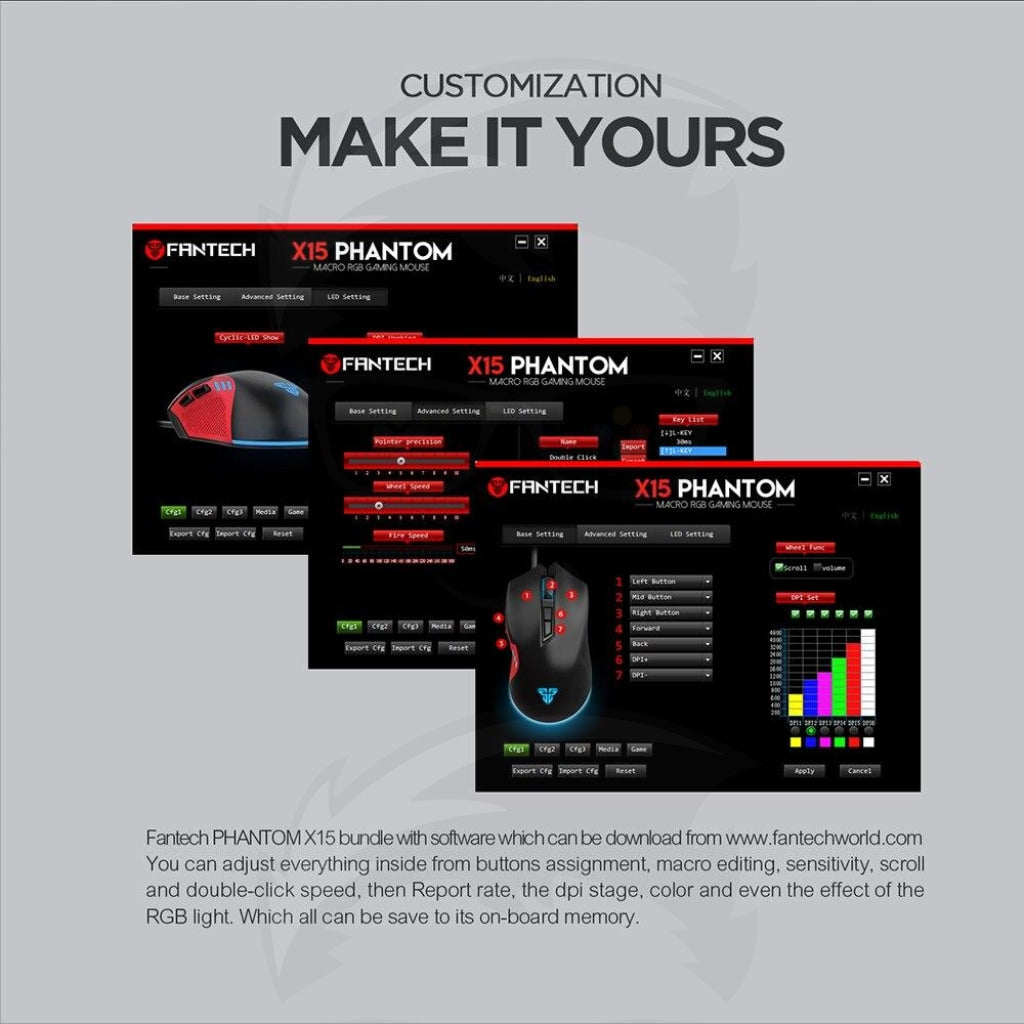 Fantech X15 Phantom Gaming Mouse Fantech X15 Phantom Gaming Mouse